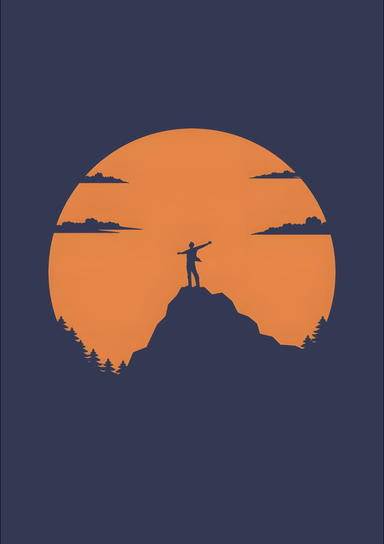 Man on Top of the Mountain Classic Fit T-Shirt